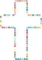 Prismatic Hearts Cross. 2