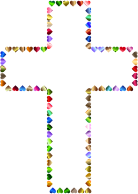 Prismatic Hearts Cross. 3 Variation 2