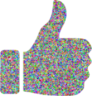 Prismatic Low Poly Thumbs Up High Detail