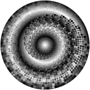 Grayscale Swirling Circles Vortex Variation 2