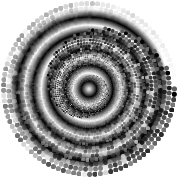 Grayscale Swirling Circles Vortex Variation 3