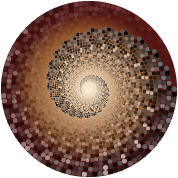 Grayscale Swirling Circles Vortex Variation 5