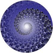 Grayscale Swirling Circles Vortex Variation 6
