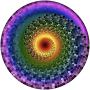 Grayscale Swirling Circles Vortex Variation 8
