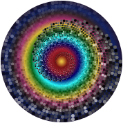 Grayscale Swirling Circles Vortex Variation 9