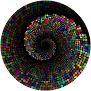 Colorful Swirling Circles Vortex 2 With Background