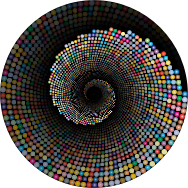 Colorful Swirling Circles Vortex 3 With Background