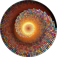 Colorful Swirling Circles Vortex 3 With Background Variation 2