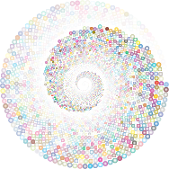 Colorful Swirling Circles Vortex 4