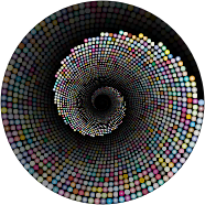 Colorful Swirling Circles Vortex 4 With Background