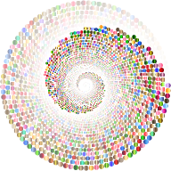 Colorful Swirling Circles Vortex 5 No Background