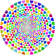Colorful Hearts Vortex