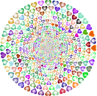 Colorful Hearts Vortex 6