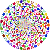 Colorful Hearts Vortex 8
