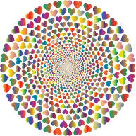 Colorful Hearts Vortex 9