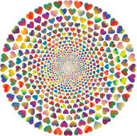 Colorful Hearts Vortex 9 Variation 2