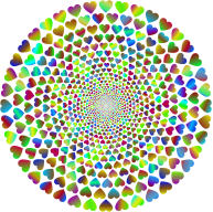 Colorful Hearts Vortex 10