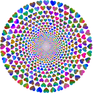 Colorful Hearts Vortex 11