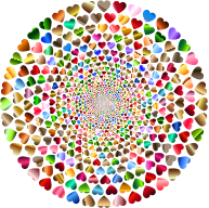 Colorful Hearts Vortex 12