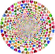 Colorful Hearts Vortex 12 Variation 2