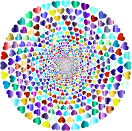 Colorful Hearts Vortex 13