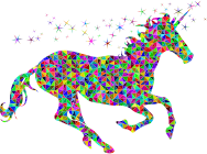 Prismatic Low Poly Magical Unicorn