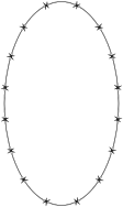 Barbed Wire Ellipse Frame Border