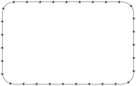 Barbed Wire Rounded Rectangle Frame Border