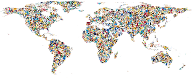 Psychedelic Tiled World Map Minus Antarctica