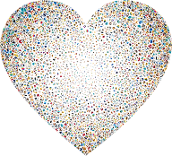 Psychedelic Shattered Tiled Heart No Background