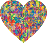 Colorful Puzzle Heart 5