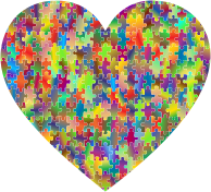 Colorful Puzzle Heart 7