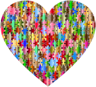 Colorful Puzzle Heart 8 Variation 2