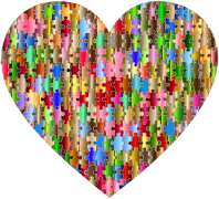 Colorful Puzzle Heart 8 Variation 3