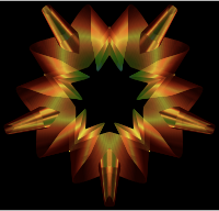 Prismatic Star Line Art