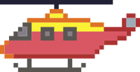 Pixel art helicopter
