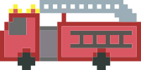 Pixel art fire engine