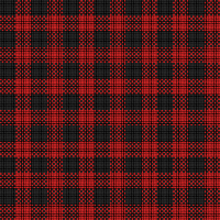 Checker Plaid Cloth Black Red