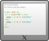terminal with text editor