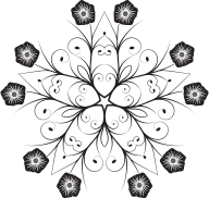 Flowery Flourish Silhouette 2