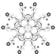 Flowery Flourish Silhouette 3