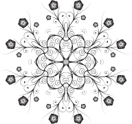 Flowery Flourish Silhouette 4