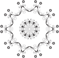 Flowery Flourish Silhouette 9