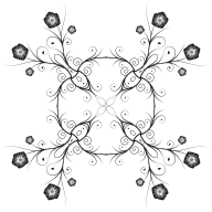 Flowery Flourish Silhouette 16
