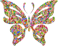 Iridescent Chromatic Butterfly 2 No Background
