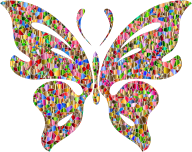 Iridescent Chromatic Butterfly 3 No Background