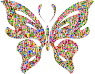 Iridescent Chromatic Butterfly 4 No Background