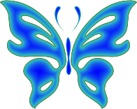 Blue Radiative Butterfly