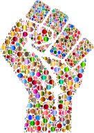 Colorful Fist Circles 8