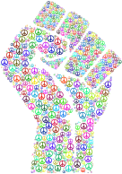 Colorful Fist Of Peace